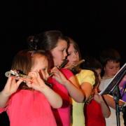 Hitting right note: Young flautists at the show.