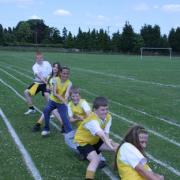 Heave-ho: The annual staff versus students tug of war.