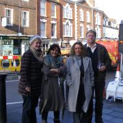 Bewdley shopkeepers with Neville Farmer in Load Street
