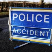 The road along the A450 is closed