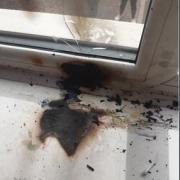 Scorched windowsill in Wolverley