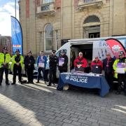 The Safer Neighbourhood Team and other community members at the launch of the new initiative