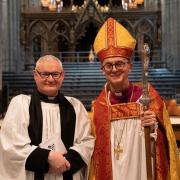 Reverend Canon Mark Badger and Bishop John Inge