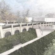 An artist's impression of the proposed defences at Beales Corner