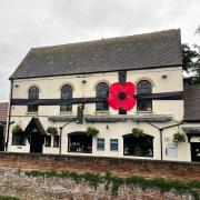 The Black Star in Stourport decorated with a poppy bow