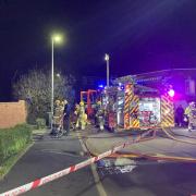 Firefighters were called shortly after 6.30pm