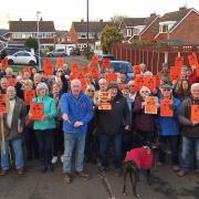 Stourport residents protested on Saturday, November 11