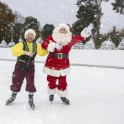 Santa and his Head Elf have tested out the new Safari Skating event at West Midland Safari Park