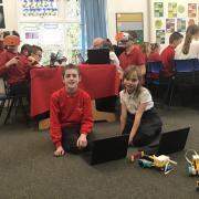 Far Forest Lea Memorial CE Primary Academy pupils at the Google STEM Festival