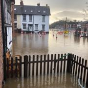 Flooding at Beales Corner in Bewdley
