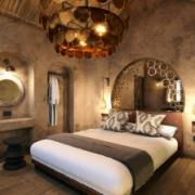 3D concept render of the master bedroom for Hippo Lodges