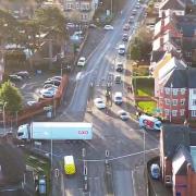 Drone footage shows aftermath of Kidderminster crash