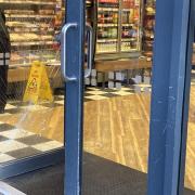 The damage at Greggs in Kidderminster