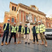 Members of the town hall revamp project team