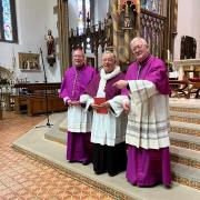 Auxiliary Bishop of Birmingham David Evans, Canon Douglas Lamb and Archbishop of Birmingham Most Reverend Bernard Longley