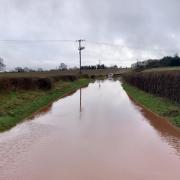Some of the flooding in Worcestershire today
