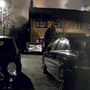 Footage from a ring door bell shows the moment of fire exploded