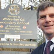 Celebrating success: Wolverley headteacher Richard North.