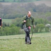 Striding out: Walkers taking part in a previous Rock Pound the Bounds event.