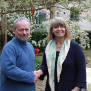 VICTORY: Conservative Chris Dell with Harriett Baldwin MP, whose West Worcestershire constituency includes Lindridge Ward.