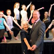 KEEP DANCING: Paddy Jones and headteacher Bryn Thomas of Wolverley CE Secondary. 271429M