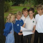 HERITAGE FUNDING: Abberley Primary School pupils Emily Crabbe, Matthew Juckes, Charlie Walker, Sam Juckes and Lucas Webb will take part in the archaeological project.