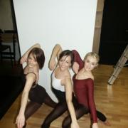 Dance Students Rebecca Williams, Jessica Hall, Alicia Meehan