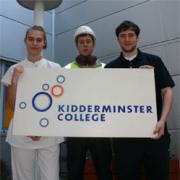 Karina Varley, Matt Prescott and Matt Perry are all heading towards successful careers thanks to Kidderminster College