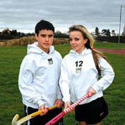 Promising futures: Stourport Hockey Club players, Ike Newman, 13 and Fran Baron, 15.