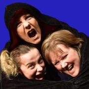 Sinead Maffei, Faye Bingham and Donna Abram working their witchery! PIC: Colin Hill
