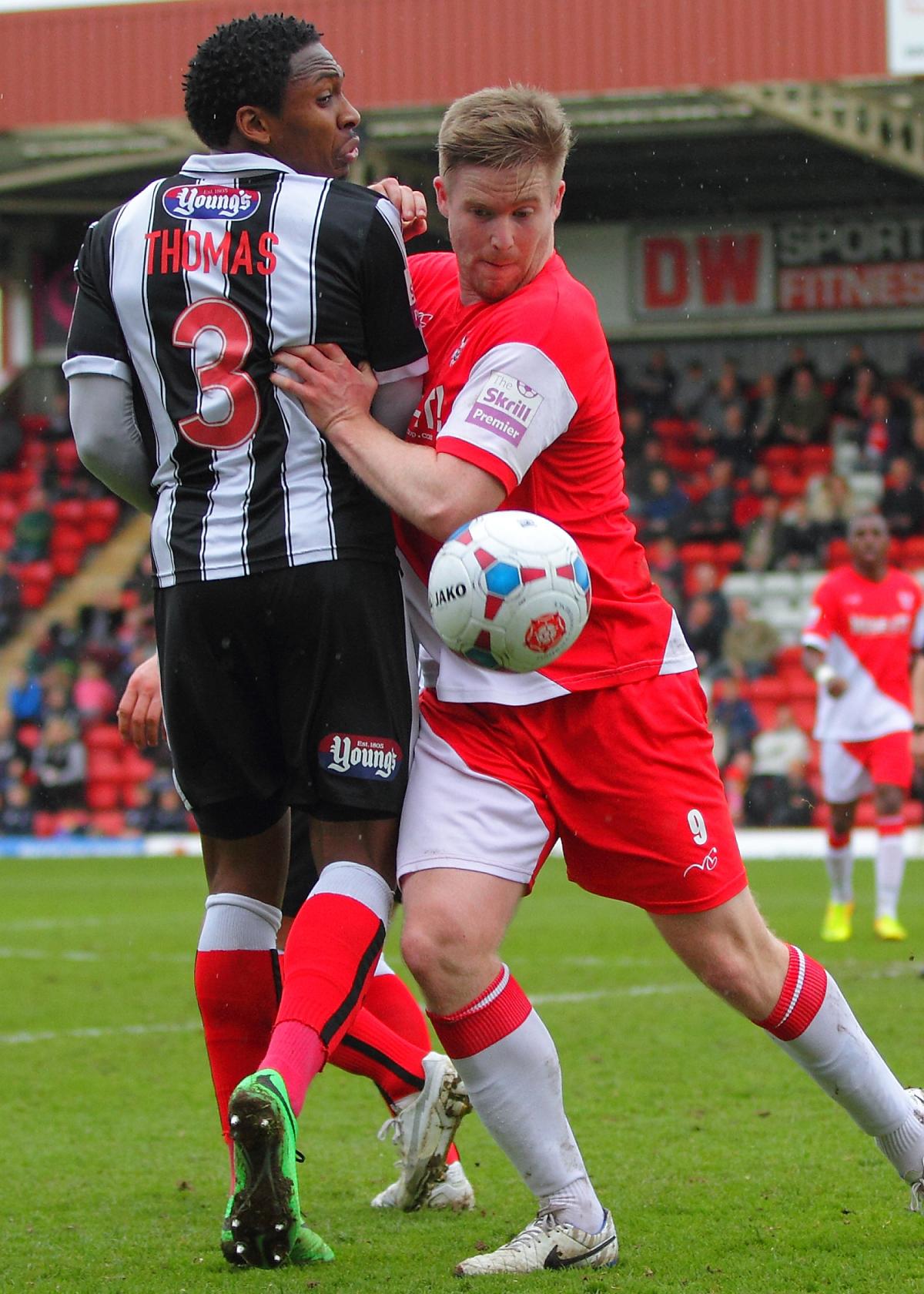 GARY Whild suffered his first defeat as Harriers boss against play-off rivals Grimsby. Alex Rodman's eye-catching effort proving to be the difference.
