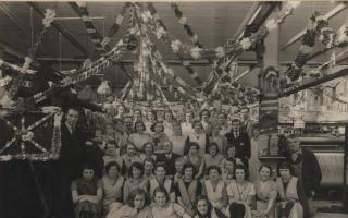 Workers in Carpet Manufacturing Company's Weaving Department during Coronation, 1937. Picture: Kidderminster Museum of Carpet